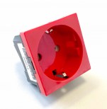 розетка красная нем. стандарт аналог мозаик 45